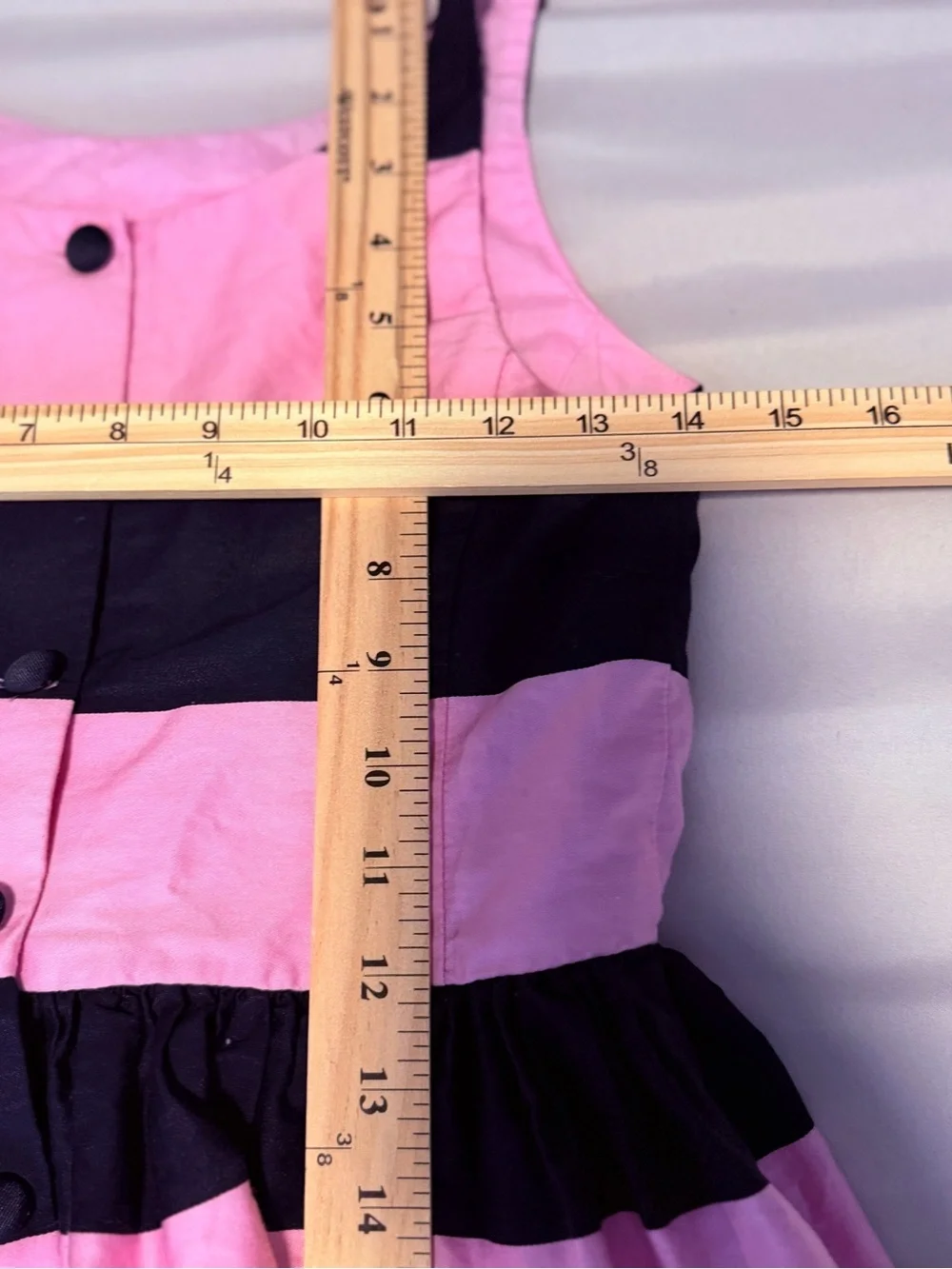 Ralph Lauren Pink and Navy Blue Striped Cotton Dress - Girls